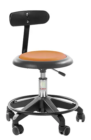 Micro polstret pedagogstol med rygg sort H37-49 cm 