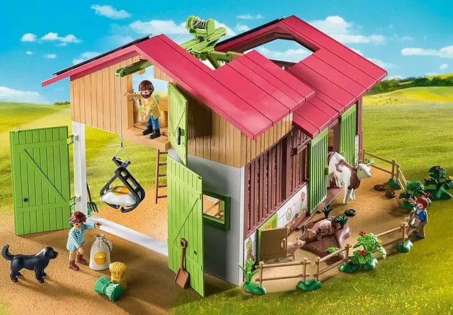 Playmobil bondegård L45 x B34 x H29 cm 