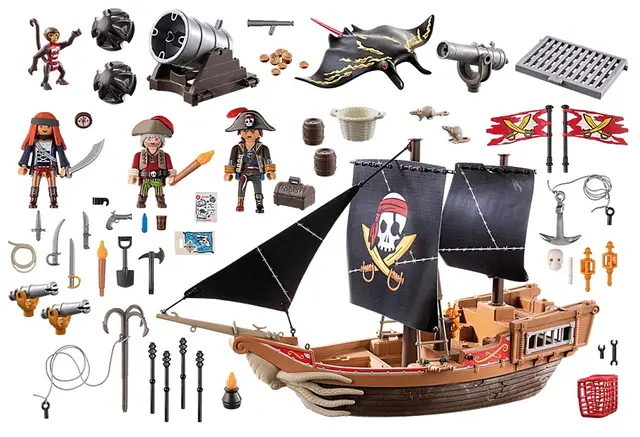 Playmobil piratskip stort 