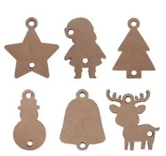 Treoppheng julefigurer H6 cm, 54 stk