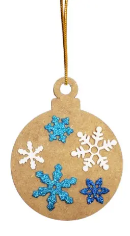 Treoppheng store julekuler H14 cm, 50 stk 