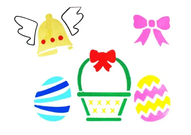 Sjablonger påskemotiver 6 stk 