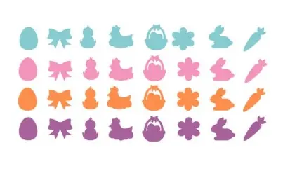 Filt figurer påske 200 stk 