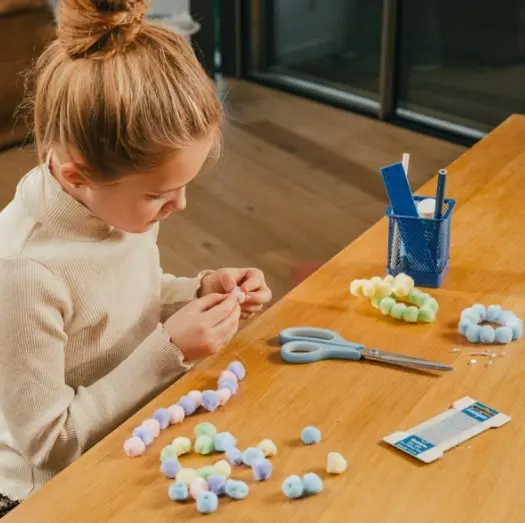 Pompon-perler pastell 100 stk 