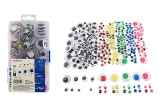 Plastøyne selvklebende Ø7 - 30  mm, 500 stk