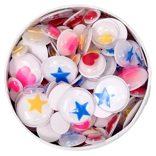 Selvklebende hjerter og stjerner Ø10 - 20  mm, 200 stk 