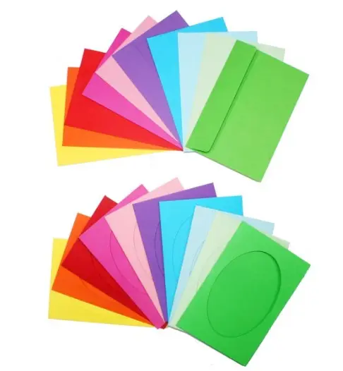 Passepartoutkort fargemix 10 stk 