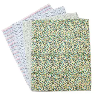 Mønstret stoff geometri mix L46 x B55 cm, 4 stk