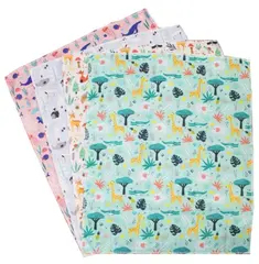 M&#248;nstret stoff dyr L46 x B55 cm, 4 stk