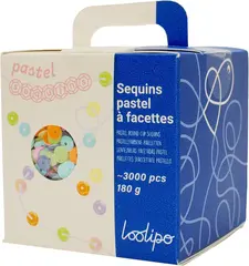 Paljetter pastell mix Ø5mm, 180 g