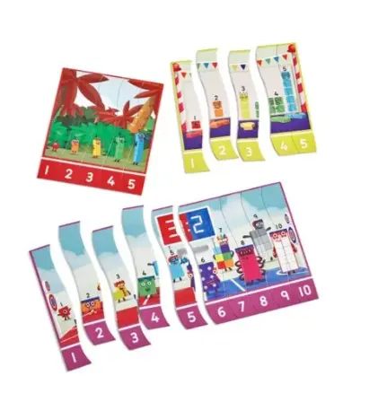 Tallkuber - Finn den riktige rekkefølgen 10 puslespill, 50 deler 