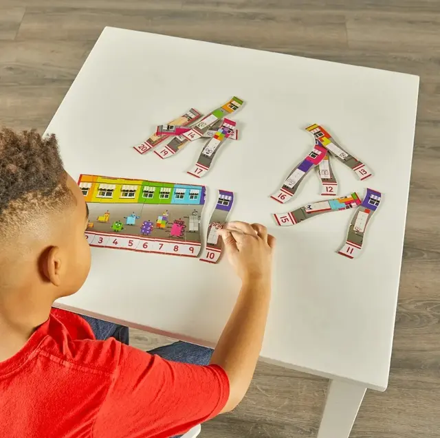 Tallkuber - Finn den riktige rekkefølgen 10 puslespill, 50 deler 