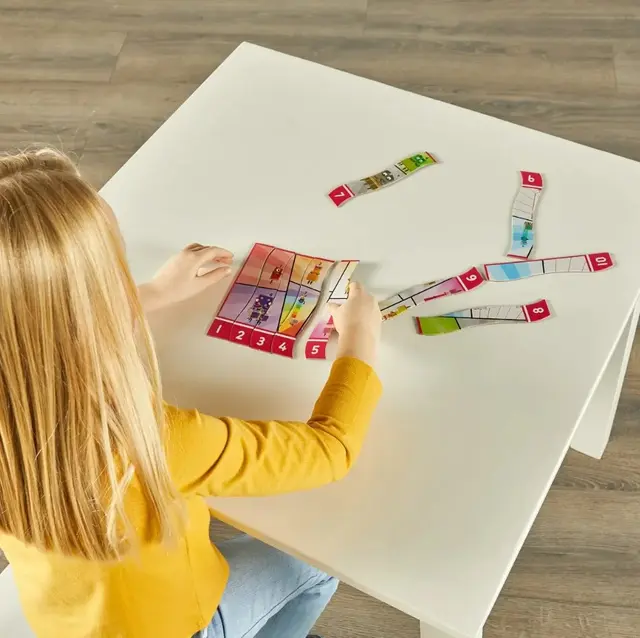 Tallkuber - Finn den riktige rekkefølgen 10 puslespill, 50 deler 