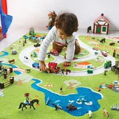 Leketeppe bondeg&#229;rd 3D L180 x B134 cm