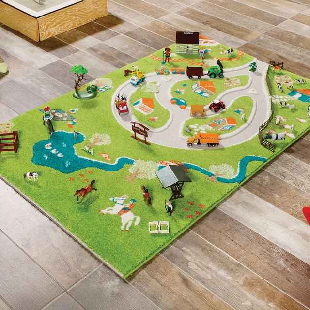 Leketeppe bondegård 3D L180 x B134 cm 