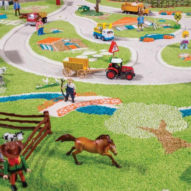 Leketeppe bondegård 3D L180 x B134 cm 