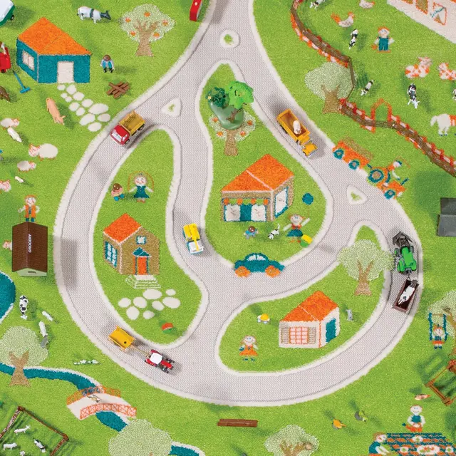 Leketeppe bondegård 3D L180 x B134 cm 