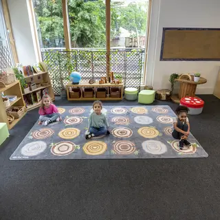 Trestubbe gulvteppe L200 x B300 cm