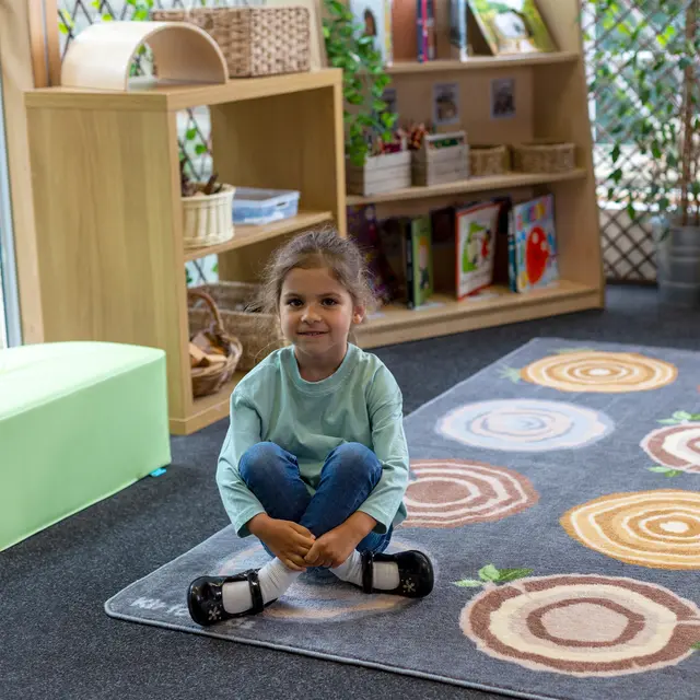 Trestubbe gulvteppe L200 x B300 cm 