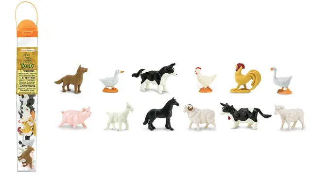 Toobs bondegårdsdyr 12 stk 