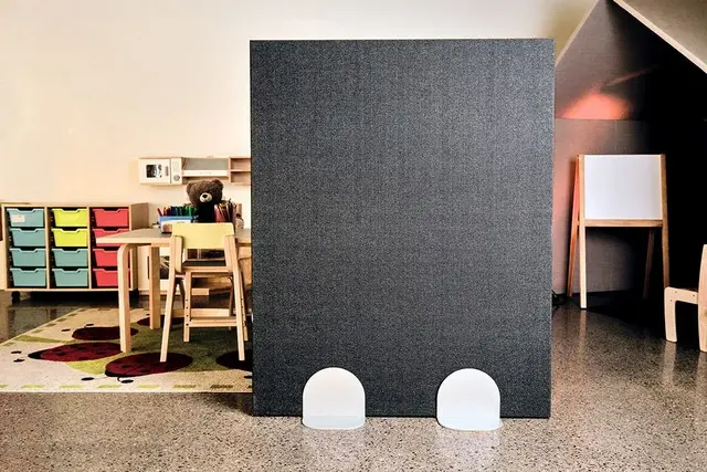 Lydabsorberende skillevegg mørk grå 1000 x 1200 x 80 mm 