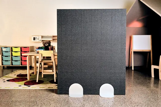 Lydabsorberende skillevegg mørk grå 1200 x 1500 x 80 mm 