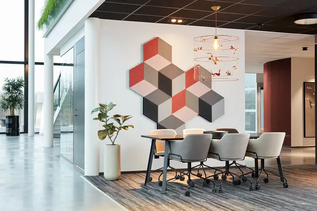 EcoSUND® akustikktavle kuber blå 