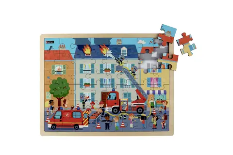 Puslespill brannmenn 48 brikker 