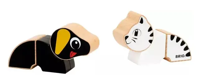 Brio magnetisk katt og hund 