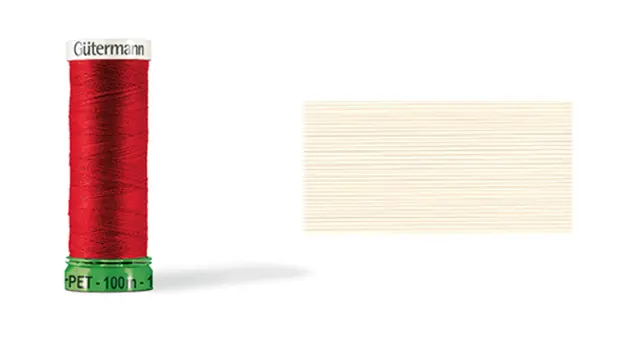 Gütermann sytråd polyester kremhvit 100 m 