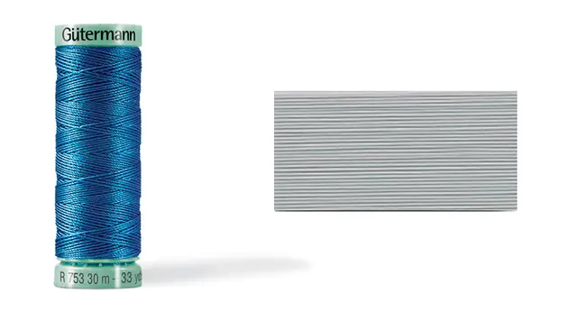 Knapphullstråd Gütermann lysgrå 30 m 