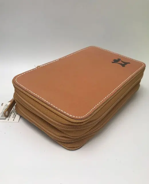 Penal dobbelt i skinn 