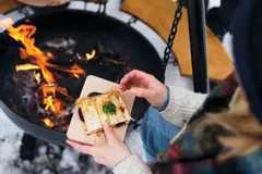 Espegard b&#229;lpanne med stativ &#216;70 cm