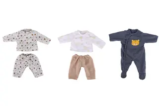 Sam dukkeklær 3 sett 3 sett, Str 37-43 cm