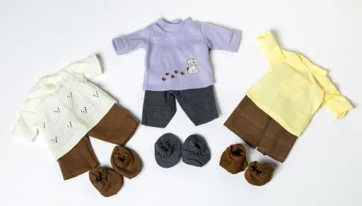 Max dukkeklær 3 sett, størrelse 37 - 43 cm 