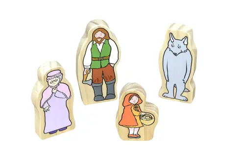 Rødhette og ulven figurer 4 stk 