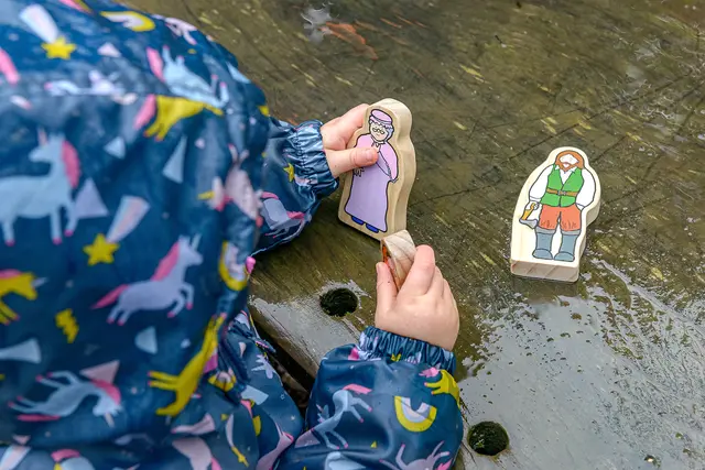 Rødhette og ulven figurer 4 stk 