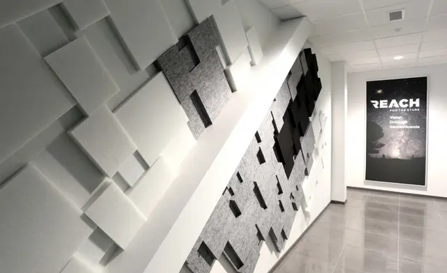 Nivå Raw akustikkplate hvit 593 x 593 mm 