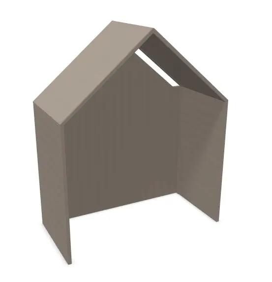 Half a Hut lys brun B188 x D90 x H227 cm 