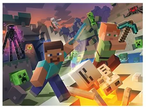 Puslespill minecraft monster 100 brikker 