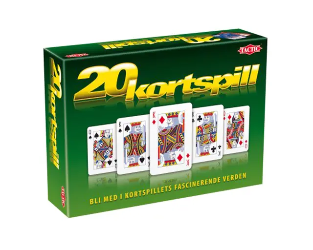 Kortspill sett 20 spill, fra 7 år 