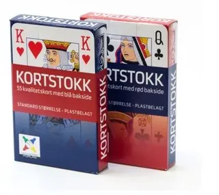 Kortstokk rød/blå