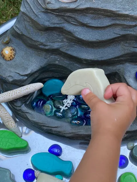 Havsdyr i stein 8 stk 