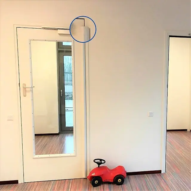 Klemsikringslist for dør L 180 cm , Hvit 