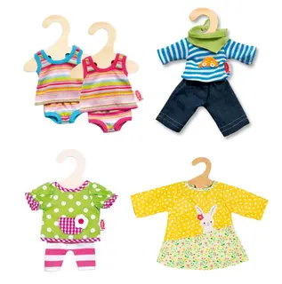 Dukkeklær pakke 21 cm 4 sett