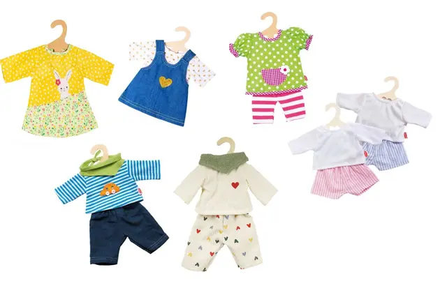 Dukkeklær pakke 38-40 cm 6 sett 