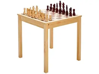 Sjakkbord med vendbar spillplate L69 x B69 x H67 cm