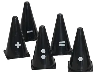 Kjegler med matematikksymboler H23 cm