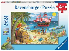 Puslespill Pirater 2 x 24 brikker