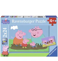 Puslespill Peppa gris 2 x 24 brikker